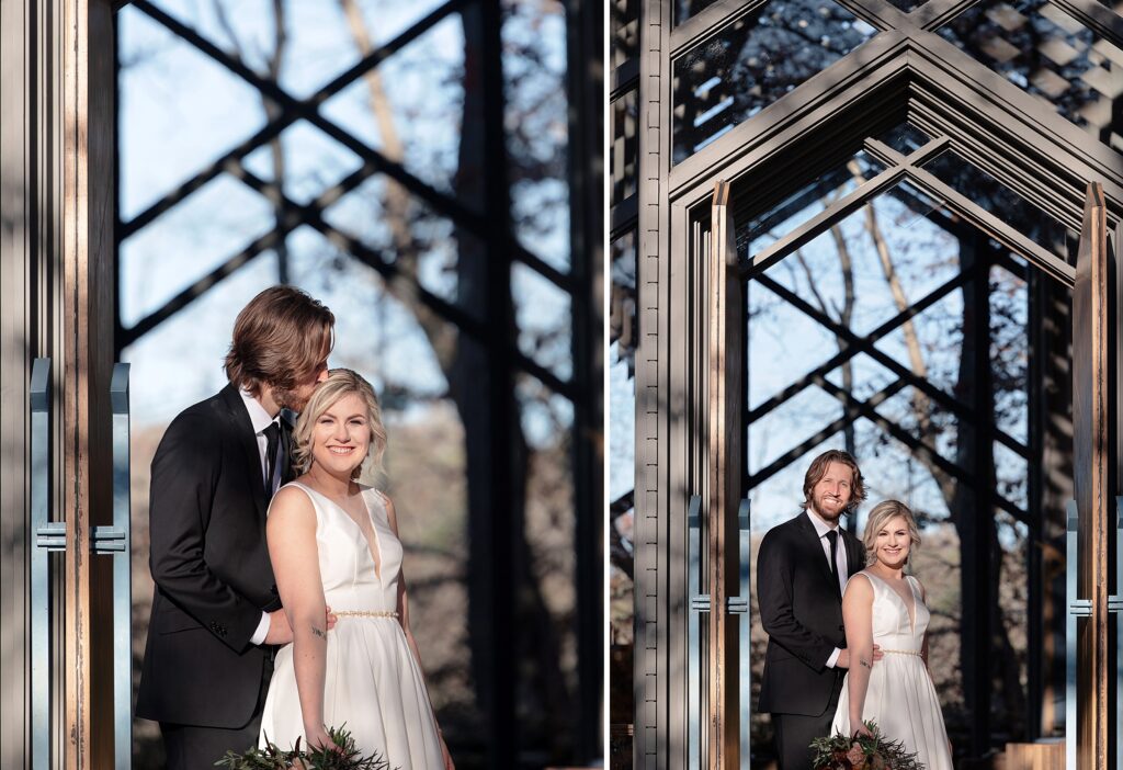 Thorncrown Chapel, dramatic glass chapel wedding, Arkansas, Ozark mountains