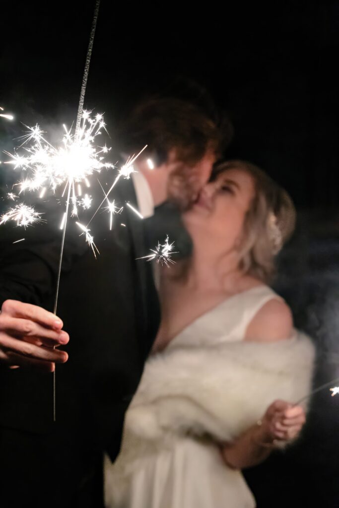 Sparklers, wedding couple, dramatic wedding photography