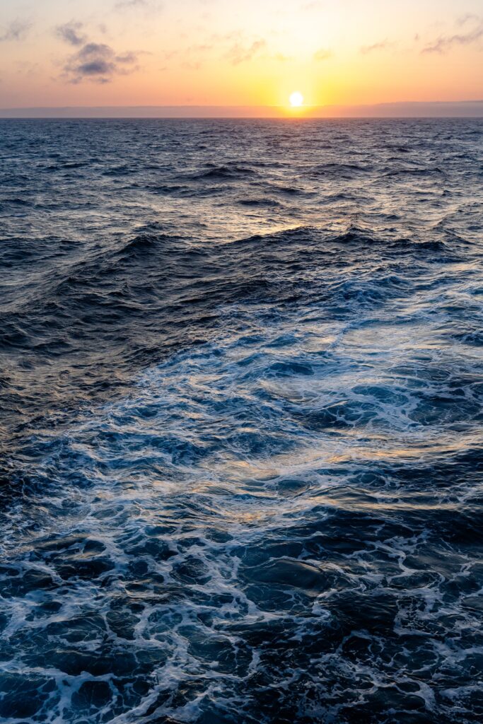 Salish Sea, Black Ball Ferry, Strait of Juan de Fuca, sunset