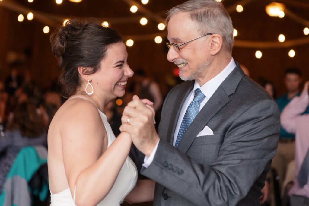 father daughter dance, joyful new york wedding and answered prayers