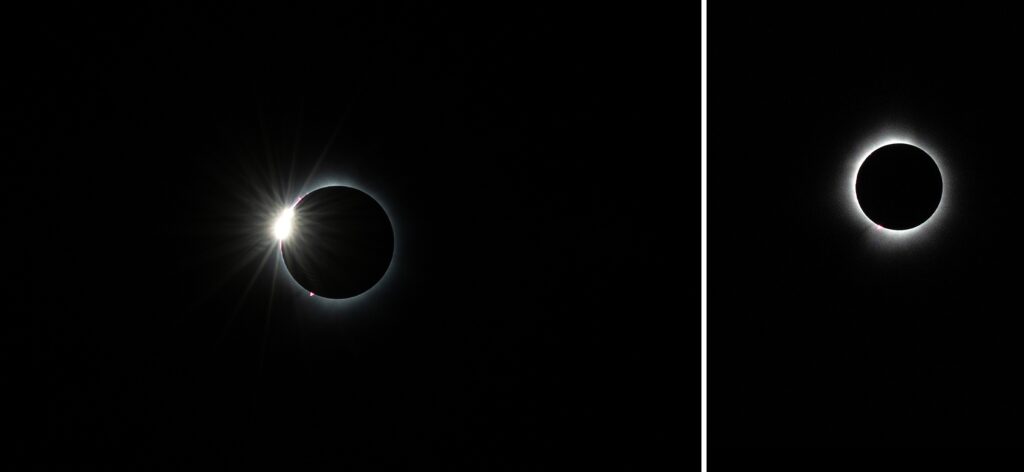 solar eclipse, path of totality, vermont, partial eclipse, aura, solar flare 